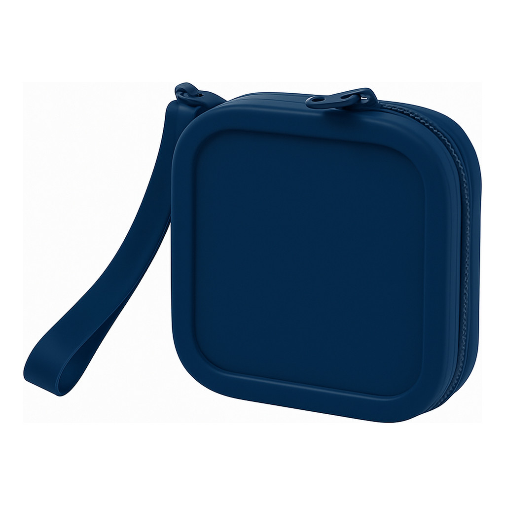 Mini Bolsa Organizadora Silicone Zíper Impermeável Praia Piscina