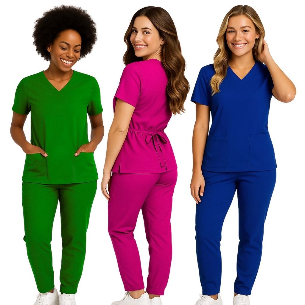 Pijama Cirúrgico Hospitalar Conjunto Feminino Scrub privativo em Oferta na Shopee