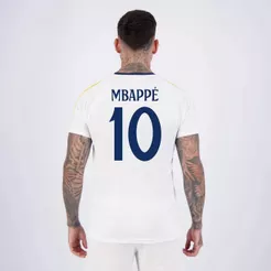 Camisa Real Madrid Branca 10 Mbappé