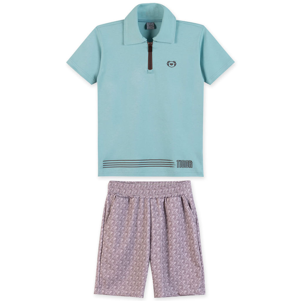 Conjunto Curto Soft Infantil Masculino Tigor T. Tigre