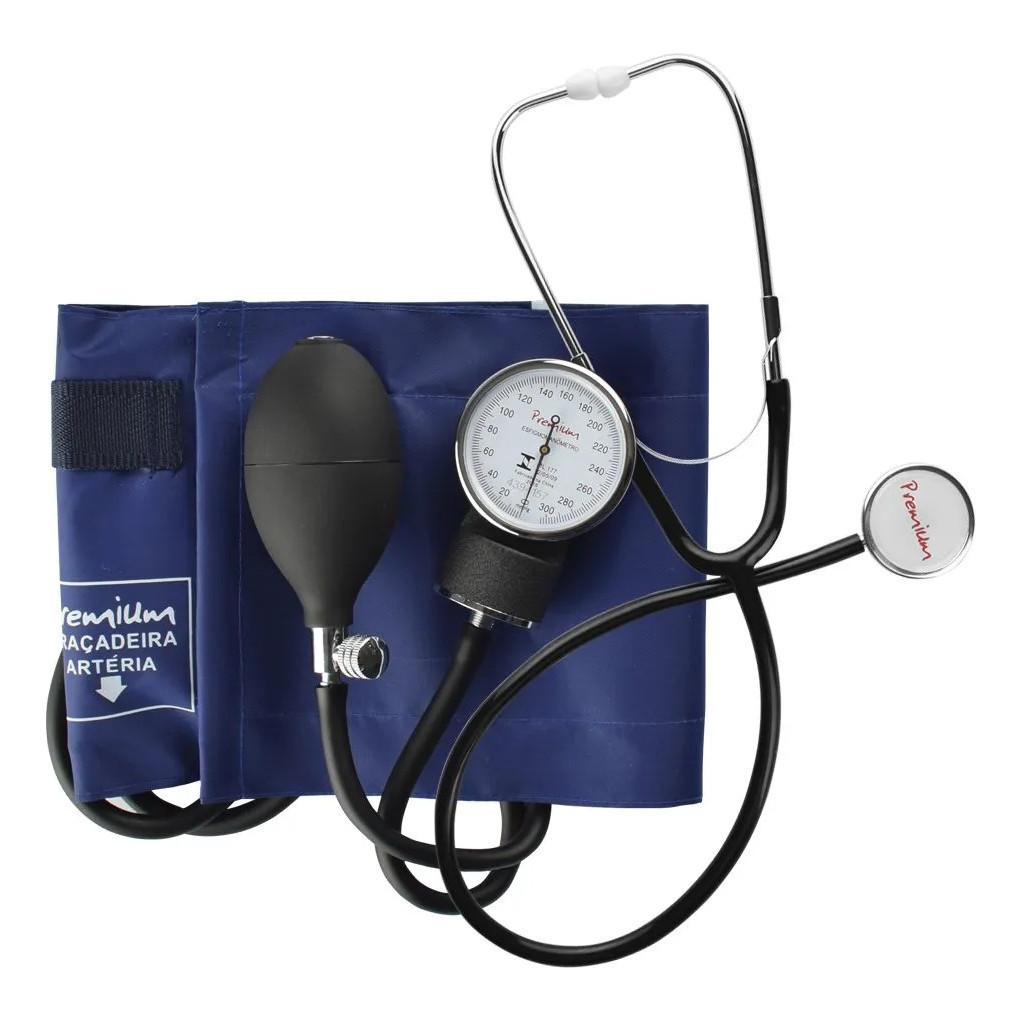 Esfigmomanometro + Estetoscopio Medidor de Pressão Arterial Aneroide em Oferta na Shopee
