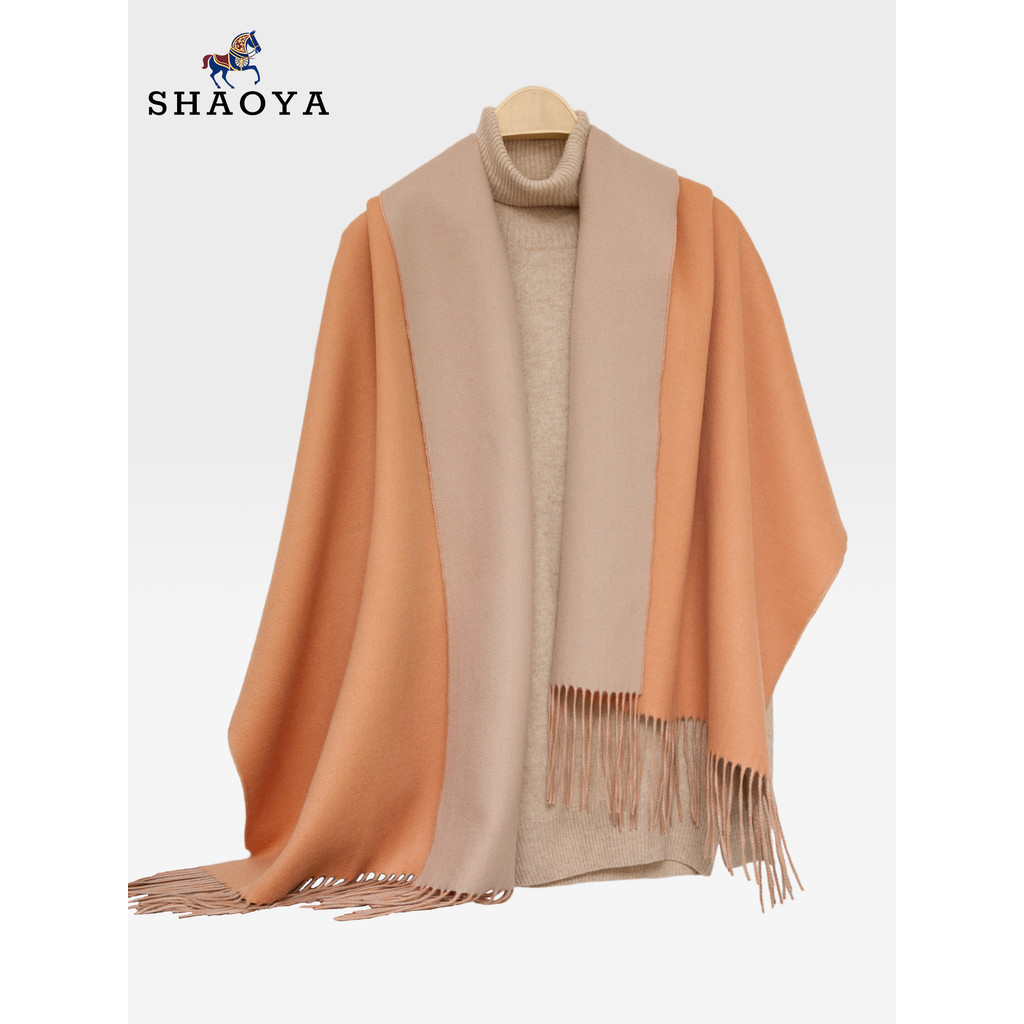 Haoya lenço genuíno italiano feminino primavera outono inverno luz luxo quente Cashmere grande xale cobertor de escritór
