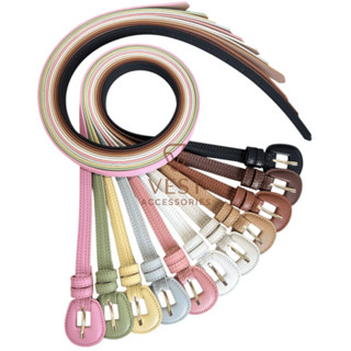 Cinto Fino Feminino Fivela Redonda Encapada Delicado em Oferta na Shopee