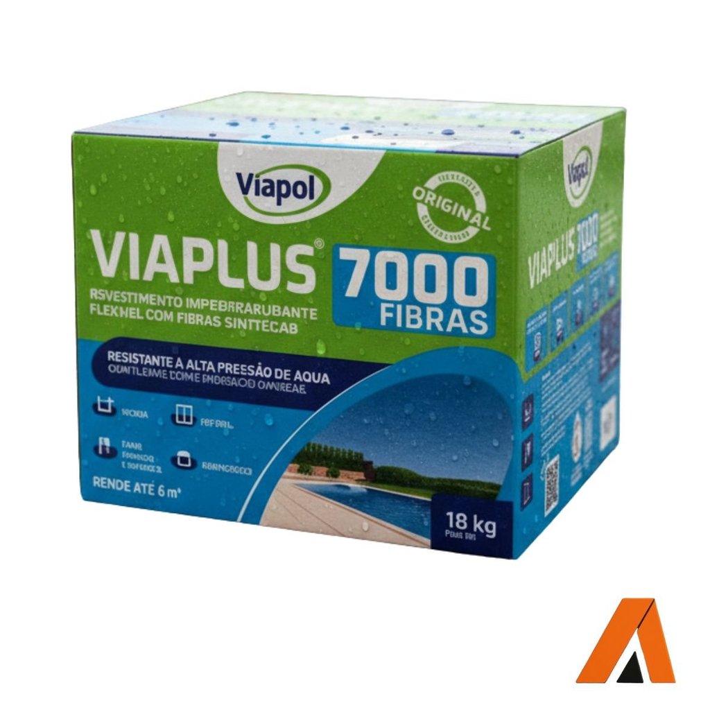 Viaplus 7000 Fibras Imperm. Flexível Viapol 18kg em Oferta na Shopee