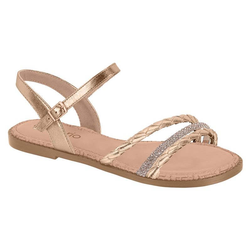 Sandalia Feminina Casual Rasteira Brilho Beira Rio Original em Oferta na Shopee