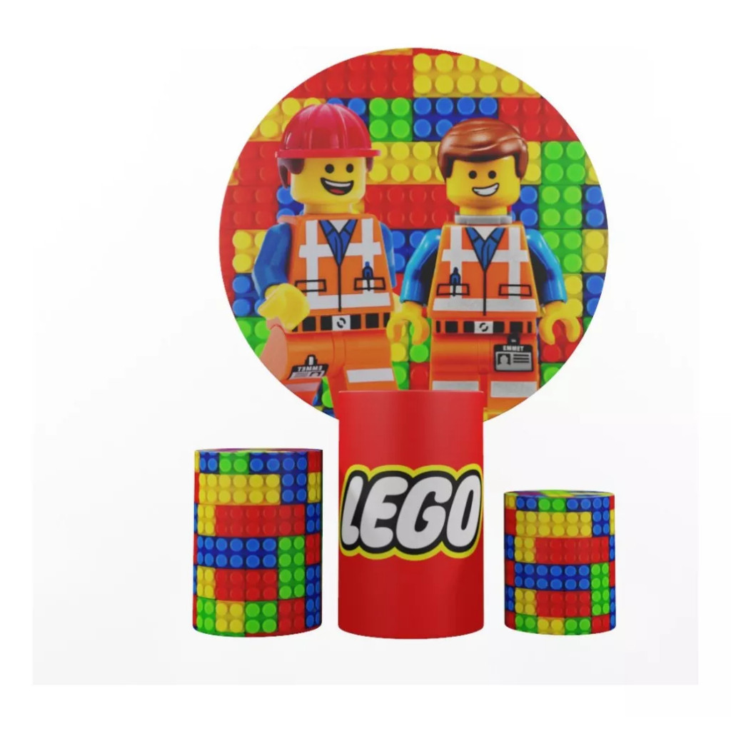 Painel Redondo + Trio Capas De Cilindros Cor Vermelho em Oferta na Shopee