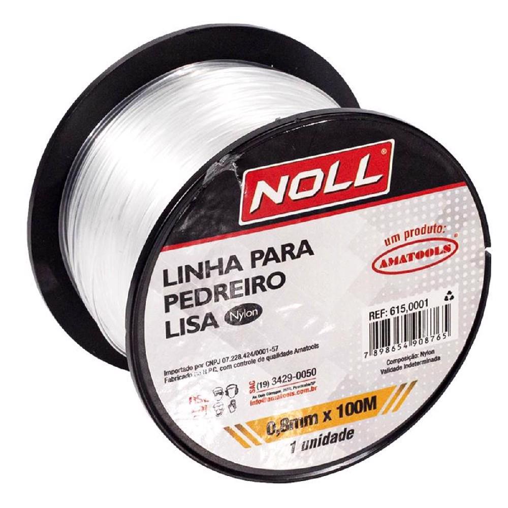 Linha P/ Pedreiro Nylon Lisa 0,8mm x 100m Construção Obras (615,0001) - Noll