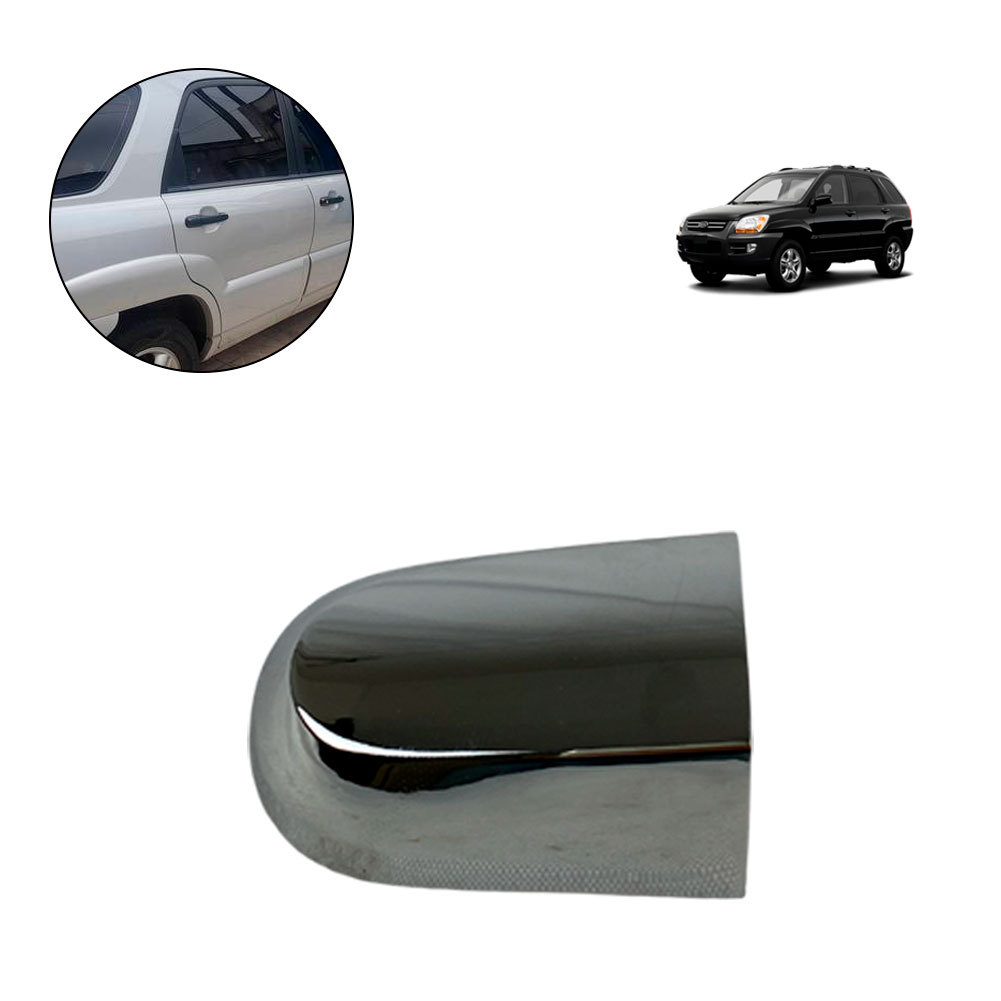 Capa Maçaneta Externa Porta Atrás Passageiro Cromado Sportage Anos 2005 2006 2007 2008 2009 2010