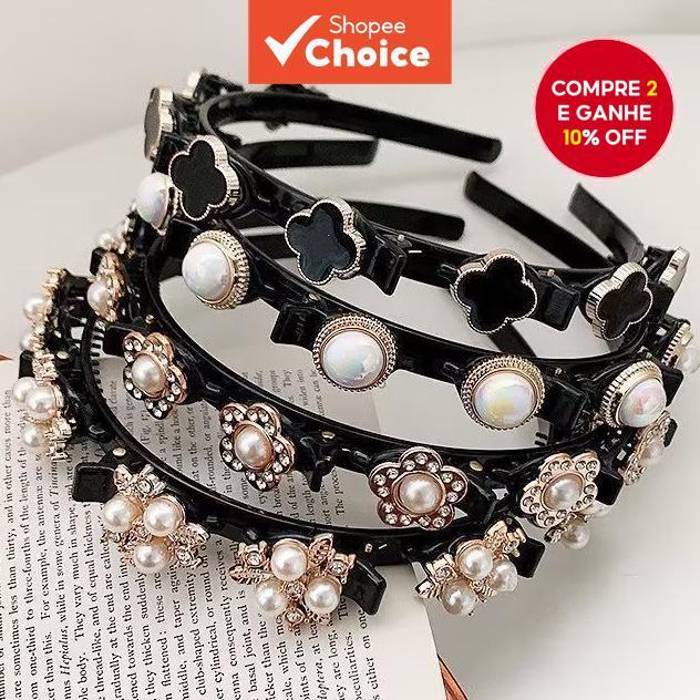 Nova faixa de cabelo trançada clipe 2024 nova franja quebra artefato grampo de cabelo preguiçoso trança faixa em Oferta na Shopee