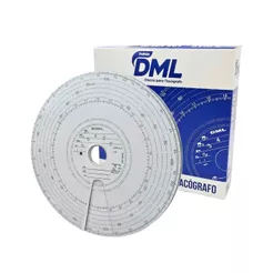 Disco De Tacógrafo Semanal 125Km/h Caixa Com 10 Conjuntos de 7 Discos Diagrama Semanais DML