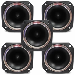 Kit 5 Alto Falantes Compacto Tweeters Bomber PST 001 150 Watts RMS 8 Ohms