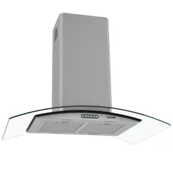Coifa Ilha Nardelli CIVC Vidro Curvo 90 cm Inox 220V