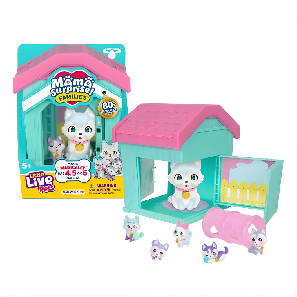 Little Live Pets Mama Surprise Família Bulldog Casinha - Fun