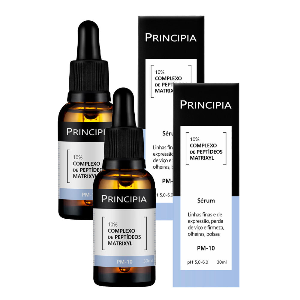 Kit 2 Sérum Principia Peptídeos Matrixyl PM-10 30ml em Oferta na Shopee