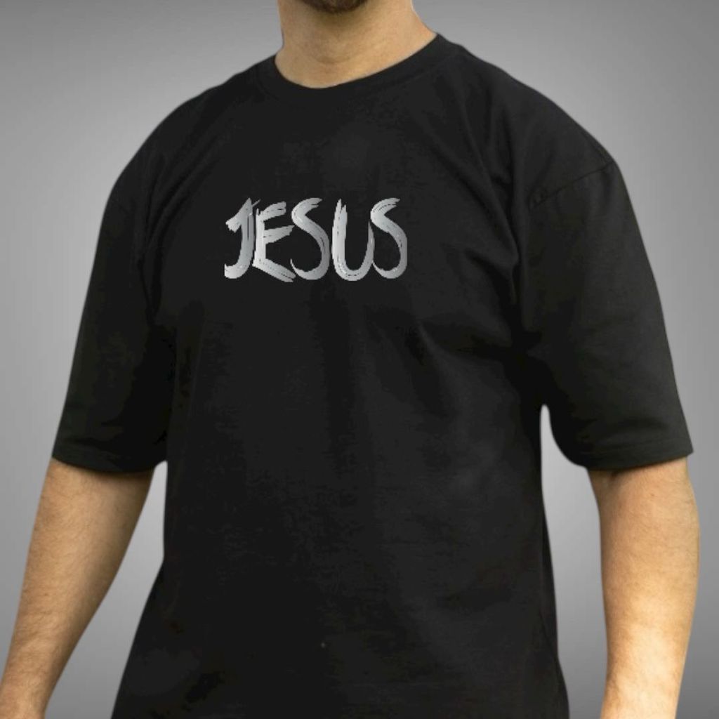 Camisa Masculina Oversized Streetwear Estampa Cristã Minimalista Fé Jesus 100% Algodão Unissex