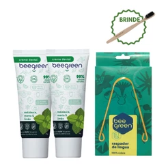 Kit 2 Creme Dental Melaleuca Raspador Língua Cobre Bee Green