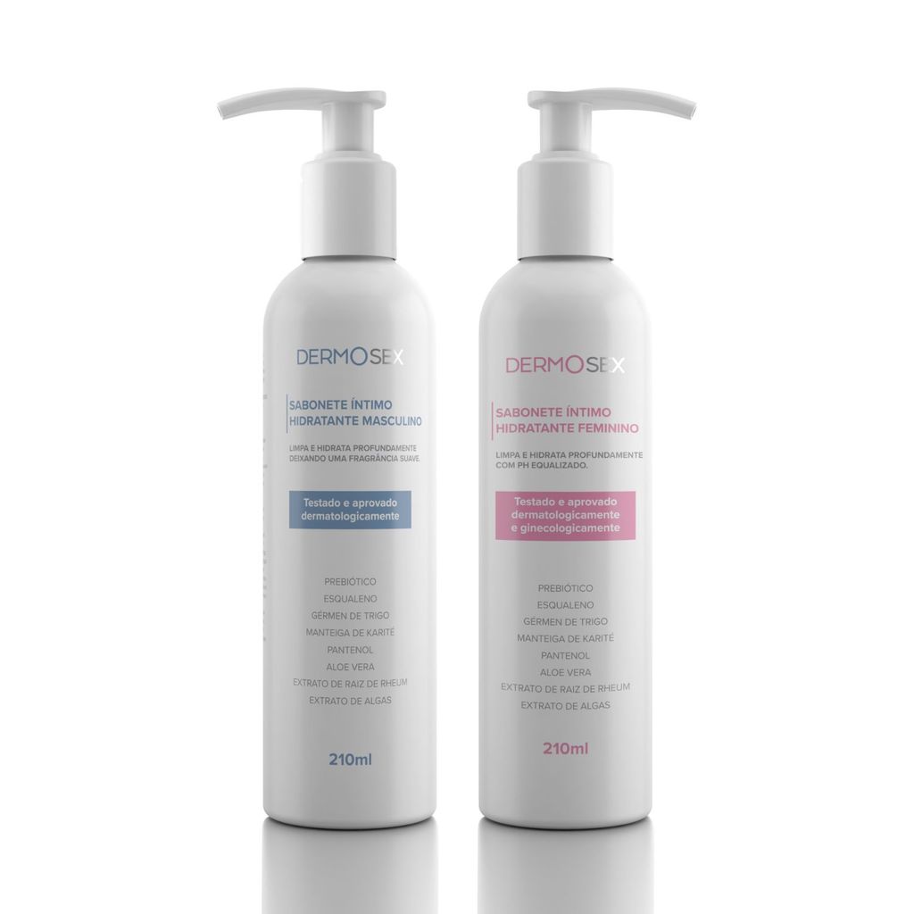 Kit Higiene Íntima Sabonete Íntimo Líquido Feminino + Masculino Dermosex