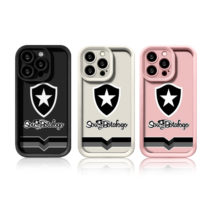 Capinha anti impacto de time botafogo para iPhone xr 11 12 13 14 15 16 17 pro max 14 16 plus capa silicone