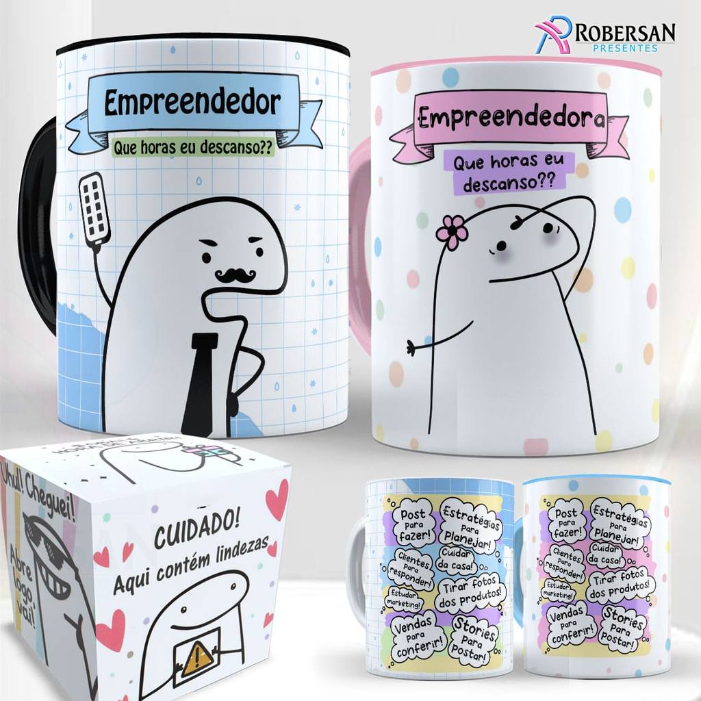 Caneca Empreendedora Empreendedor Personalizada Empresária Empresário Flork  Profissões 348