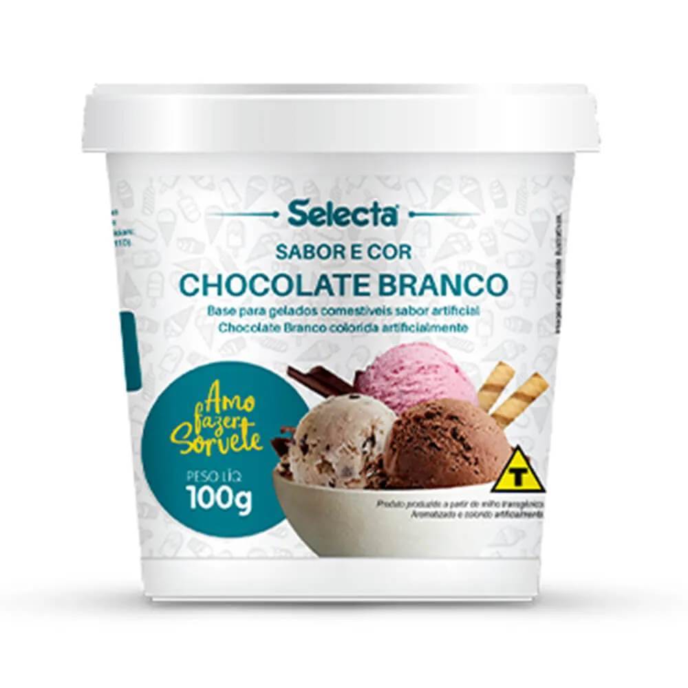 Base para Sorvete Algemix Chocolate Branco 100g - Selecta em Oferta na Shopee