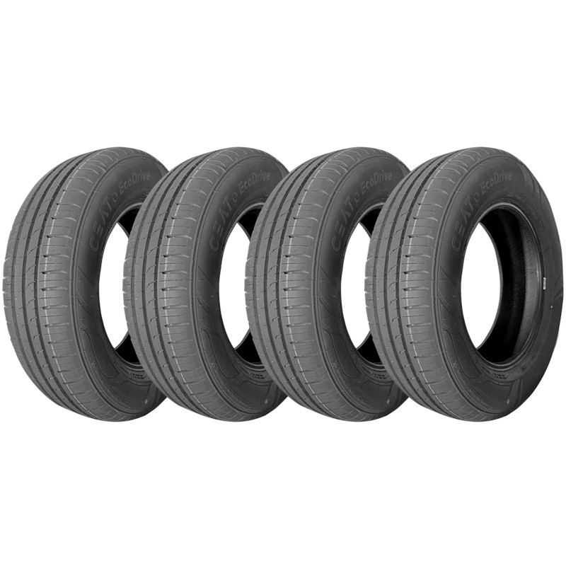 Kit 4 Ceat Pneus Aro 14 185/70R14 88H Ecodrive em Oferta na Shopee