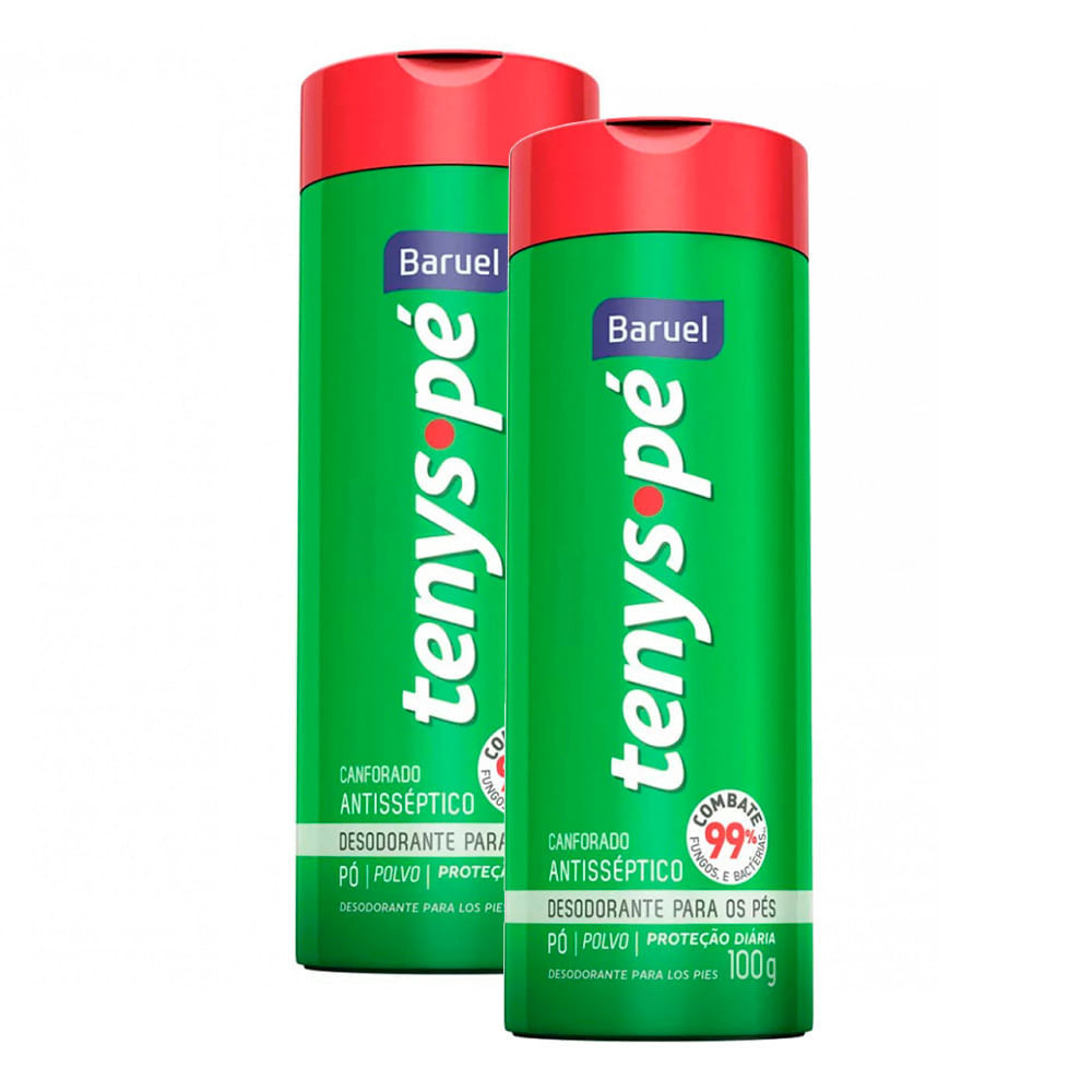 Kit 2 Tenys Pé Baruel Talco Canforado 100g em Oferta na Shopee