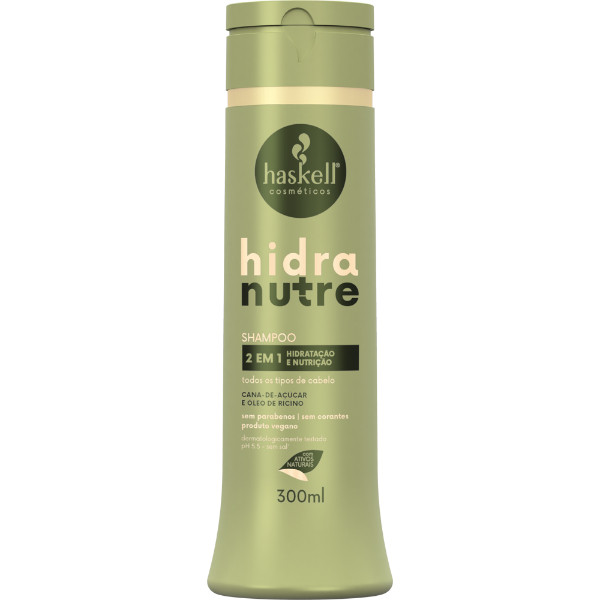 Shampoo Hidranutre 300ml Haskell | Hidratação, nutrição e brilho em Oferta na Shopee