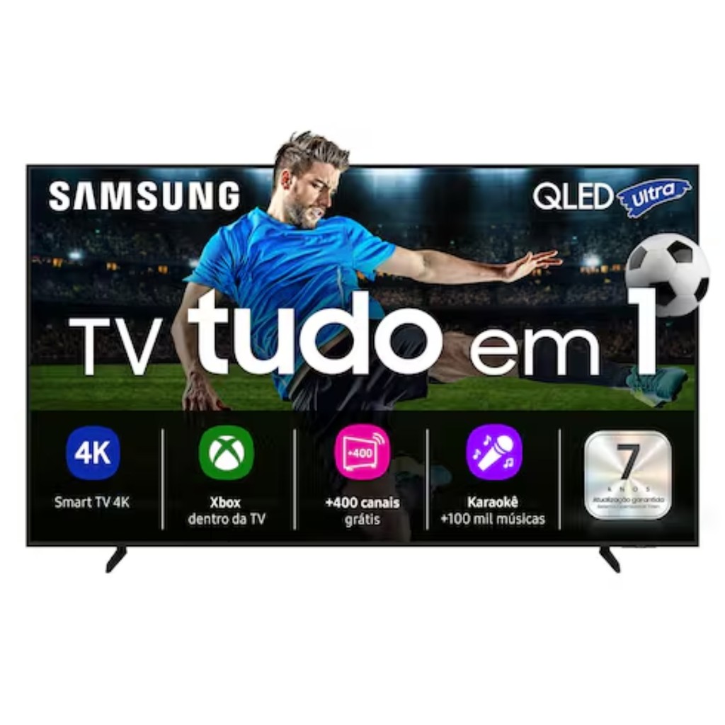 Smart TV Samsung 65” QLED 4K QN65Q7FAAGXZD Vision AI Gaming Hub 60Hz Bivolt em Oferta na Shopee