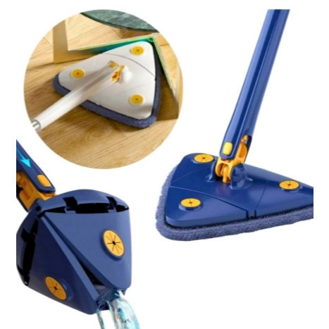 Mop Giratório Triângulo – Kit Limpeza Prática com 2 Refis de Microfibra
