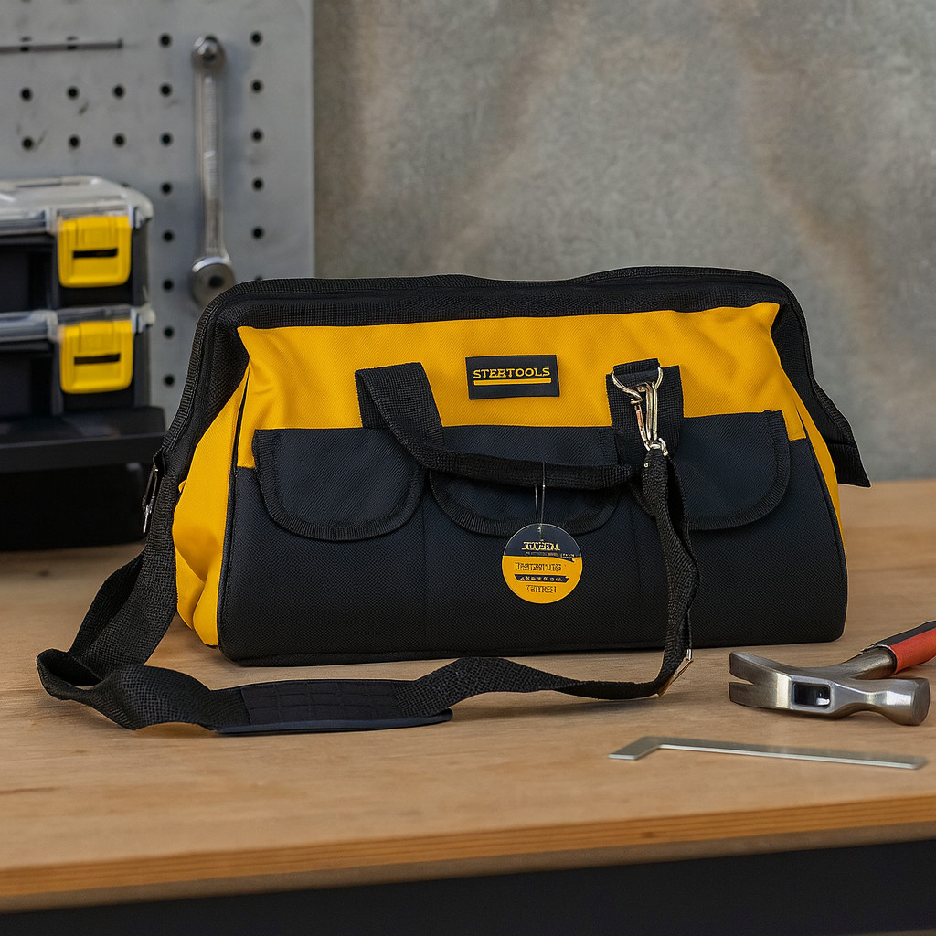 Bolsa Mala Para Ferramentas Com Bolsos Divisórias Profissional Resistente Fundo Reforçado