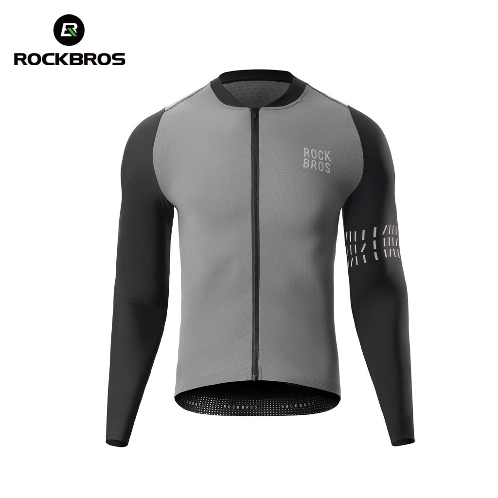 ROCKBROS Camisa De Ciclismo Quente Reflexiva Absorvente De Suor Umidade Outono Inverno Pano Masculino