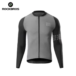 ROCKBROS Camisa De Ciclismo Quente Reflexiva Absorvente De Suor Umidade Outono Inverno Pano Masculino