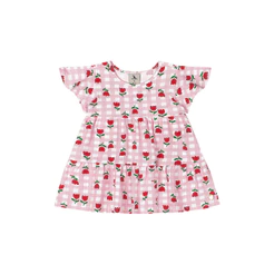 Vestido para Bebê em Cotton Xadrez Quimby