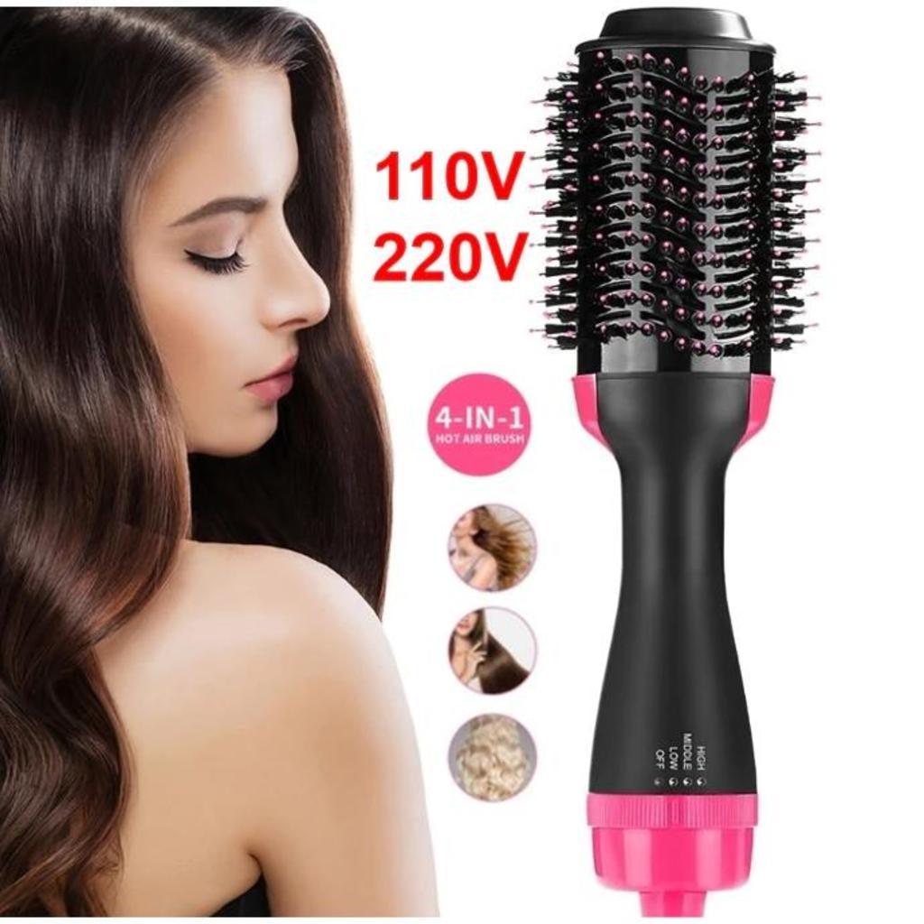 Escova Secadora 110v Alisador Elétrica Escova de ar quente Modeladores de cabelo Com 3 Em1 Hair