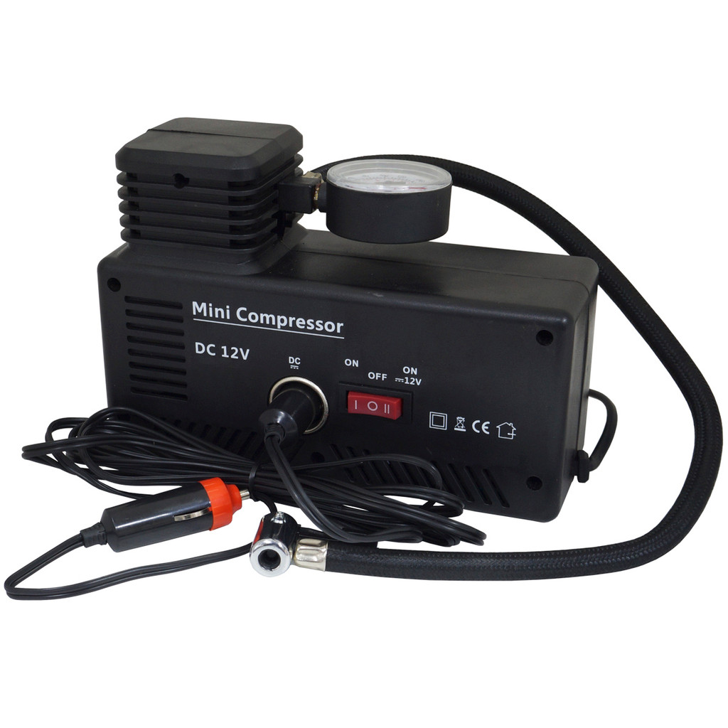 Mini Compressor de Ar Automotivo Elétrico 2 em 1 Portátil 12V 300 Psi Importway IWMCAE-300300 em Oferta na Shopee