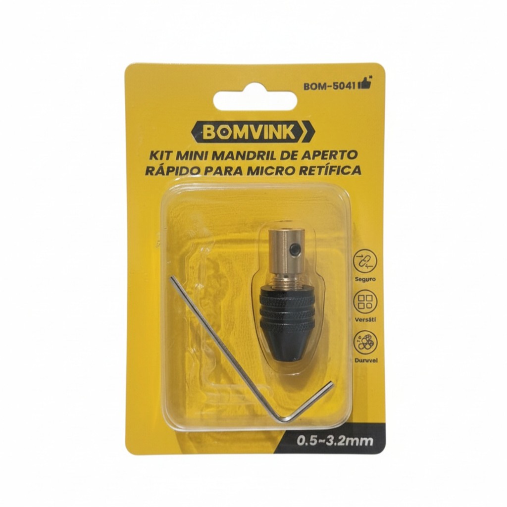 Mini Mandril Para Micro Retifica Aperto Rapido Ajuste Fino – Rosca M8 e Furo 3,17 mm