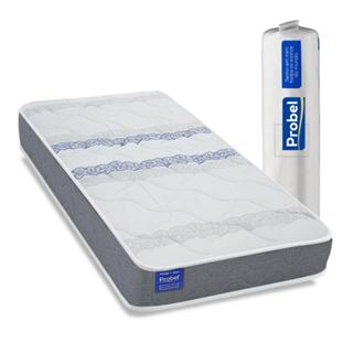 Colchão Solteiro Probel Espuma D33 88x188x14 Night Day a Vácuo Branco/Cinza em Oferta na Shopee