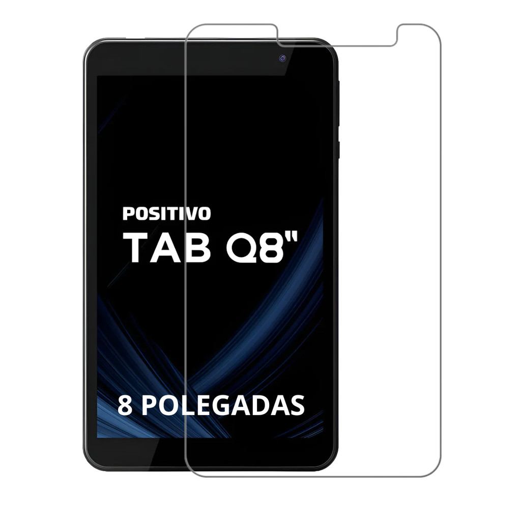 Película de Vidro Para Tablet Positivo Q8 Transparente 8 polegadas