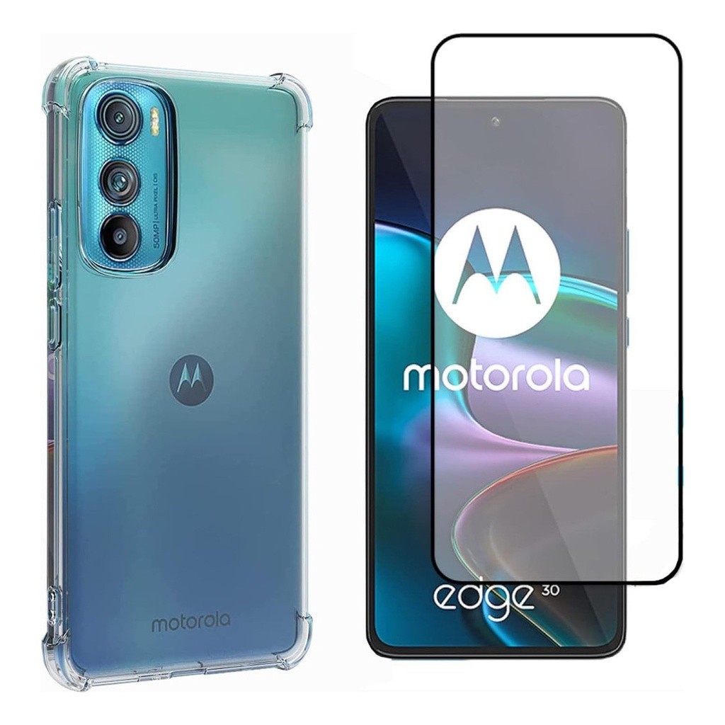Capa Case Capinha Anti Impacto Moto Edge 30 + Película 3D Vidro Temperado