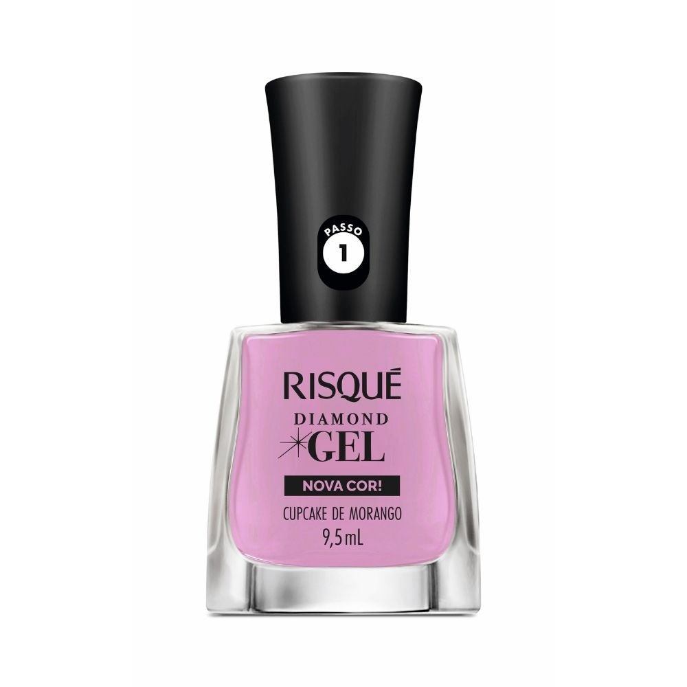 Esmalte Risqué Diamond Gel Cremoso Cupcake Morango 9,5ml em Oferta na Shopee