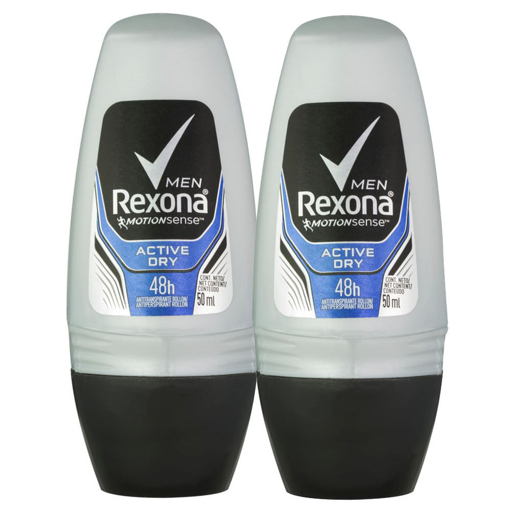 Kit 2 Desodorante Rexona Active Dry 72h 50ml