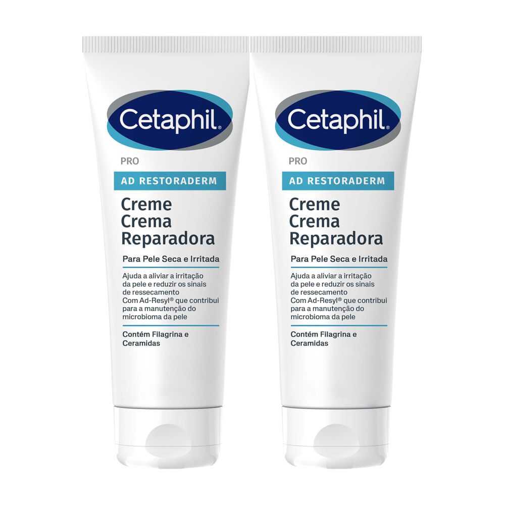 Kit 2 Cetaphil Pro AD Restoraderm Creme Reparadora Pele Seca e Irritada 227g