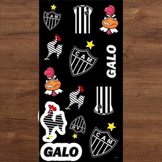 Adesivo Decorativo - Atlético Mineiro - 5x6cm - 15 unidades - Regina - Rizzo em Oferta na Shopee