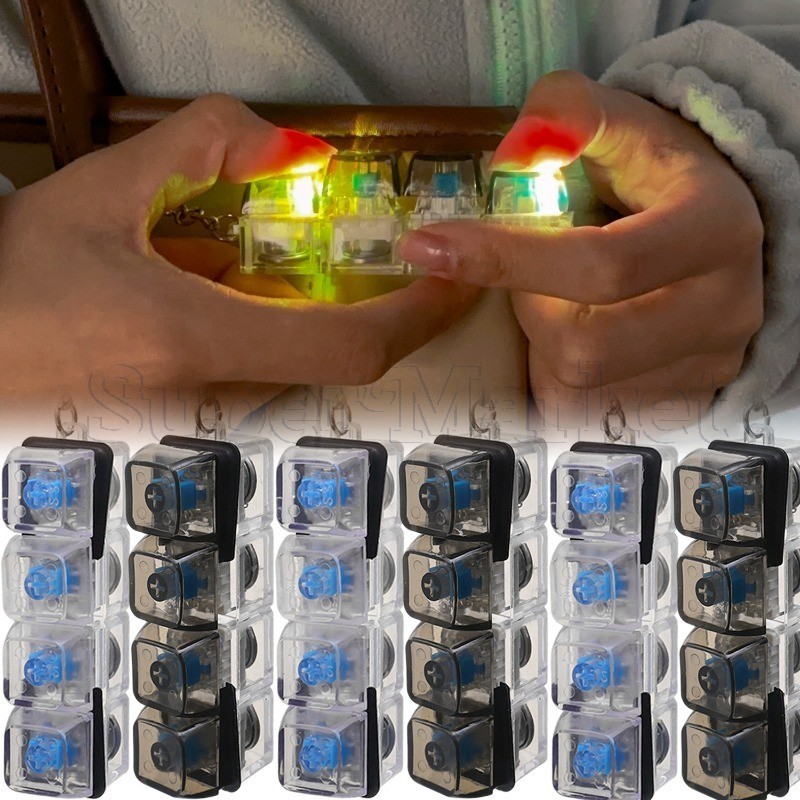 Chaveiro Com Botão De Teclado-Brinquedo Mecânico-Clicker Emissor De Luz-Brinquedos Criativos Para Alívio Do Estresse-Cab em Oferta na Shopee