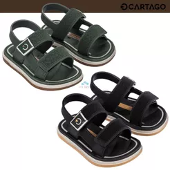 Sandália Cartago Malaga Sport Baby Infantil Menino Tiras Ajustáveis Velcro Conforto