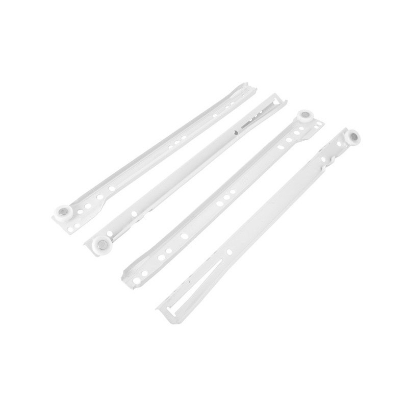 Corrediça Trilho Branca Para Gaveta 40 Cm 2 Pares ( monta 2 gavetas )