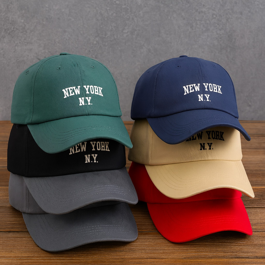 Boné Ny New York Retro Basebol Aba Curva Masculino e Feminino Regulagem Fitão Premiun em Oferta na Shopee