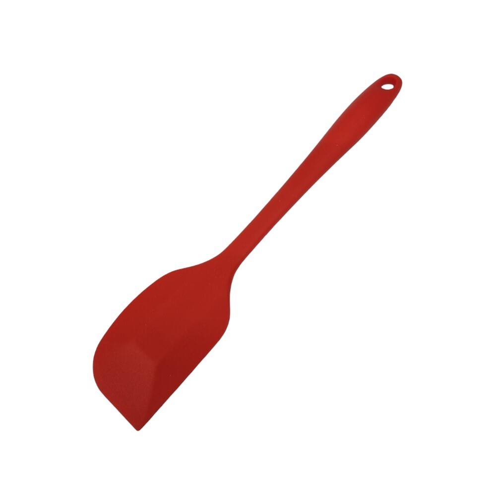 Espátula de Silicone Vermelha 27cm com Suporte para Coberturas e Confeitos