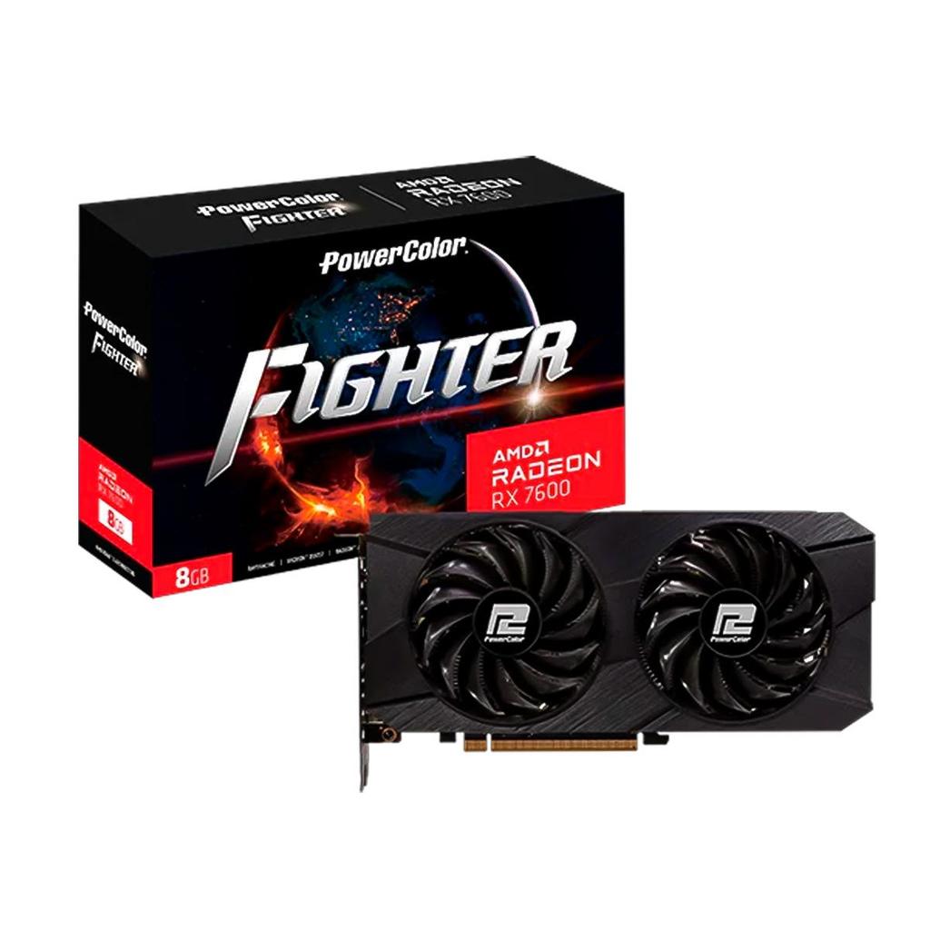 Placa de Vídeo  Gpu Powercolor Amd Radeon Rx 7600 8gb Gddr6 128bits 8g-F/V2