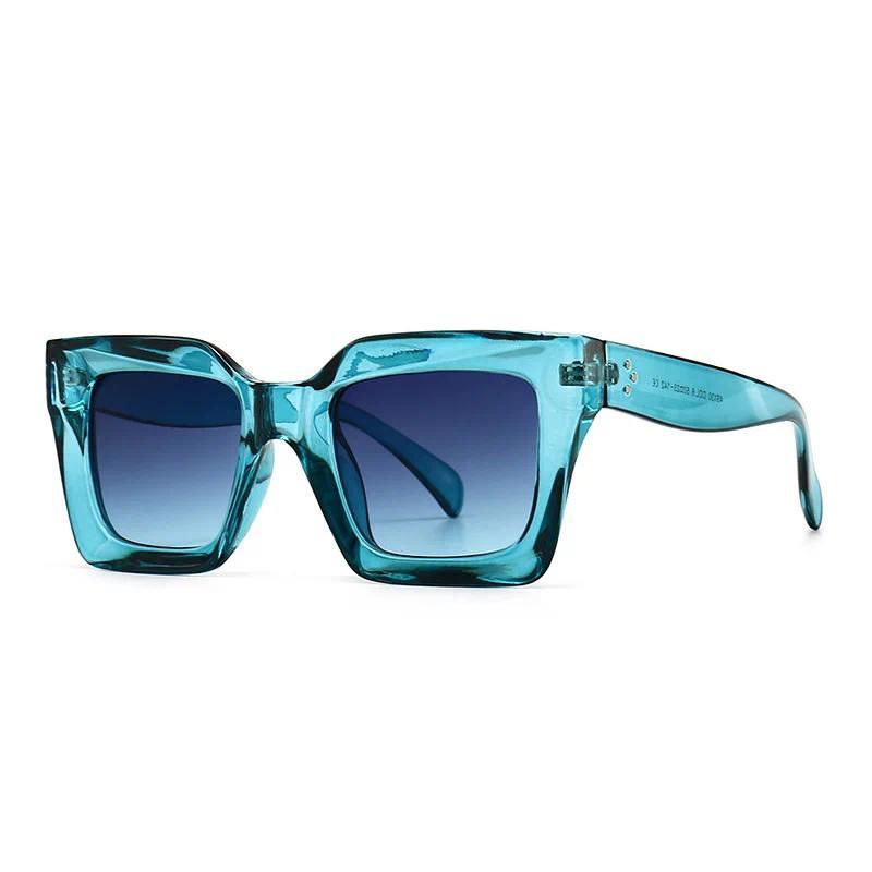 Óculos de Sol Femininos Estilo Olho de Gato Retrô, Óculos de Sol Quadrados Azul Roxo da Moda, Óculos de Sol Masculinos U